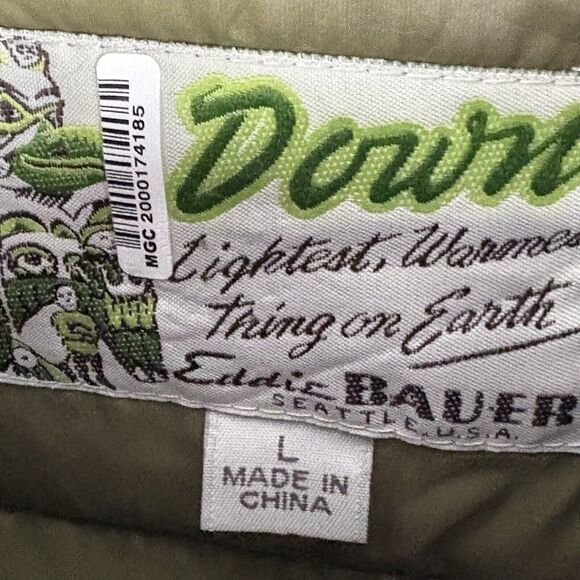 Eddie Bauer Women’s Goose Down Puffer Jacket EB 550 Fill Power Black Size L - Picture 5 of 7